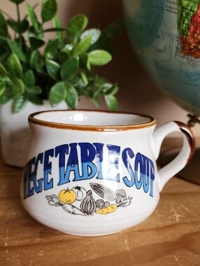 Vintage Stoneware Soup Mug Bowl